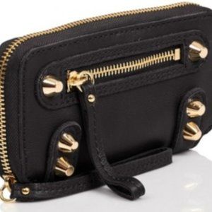 Linea Pelle, Leather Dylan Wallet W/ Gold Studs